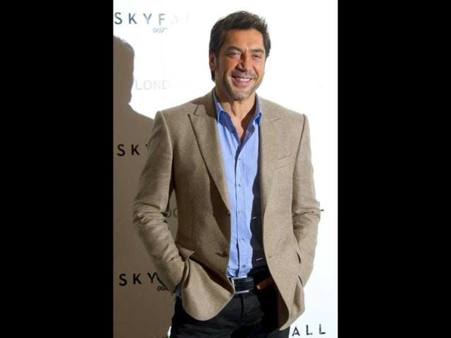 The stylish villain: Javier Bardem at the Skyfall premiere in London.