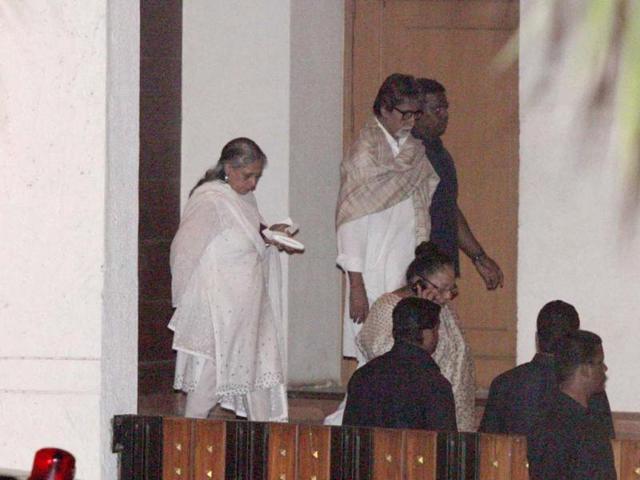 Amitabh and Jaya Bachchan at Yash Raj Studios.