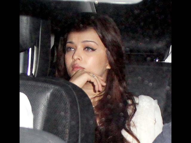Aishwarya Rai arrives at Yash Raj Studios.