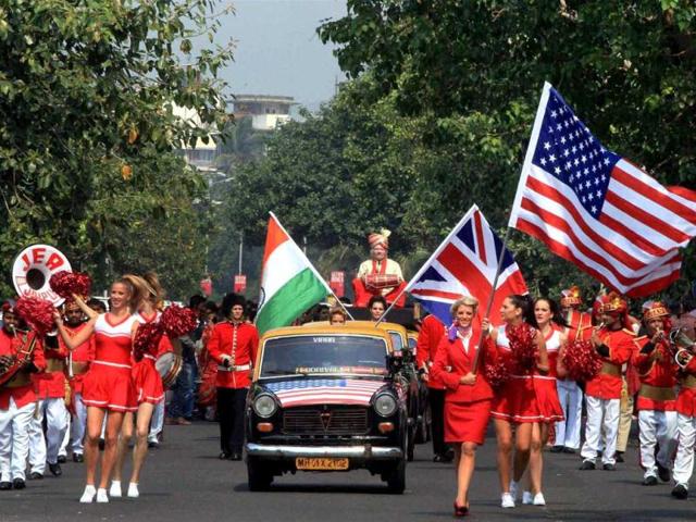 Owner of Virgin Group Richard Branson arrives for the launch of Virgin Atlantic’s service on the Mumbai-London route, in Mumbai. PTI Photo/Shashank Parade