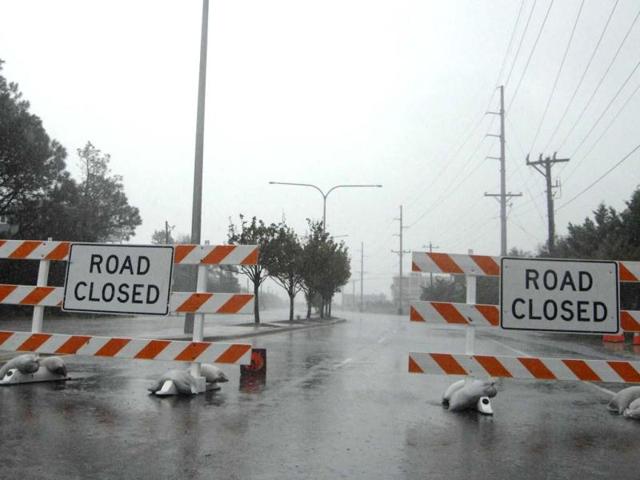 Signs mark road closures as Hurricane Sandy bears down on Dewey Beach, Delaware as Hurricane Sandy, the monster storm bearing down on the US East Coast strengthened. Reuters photo