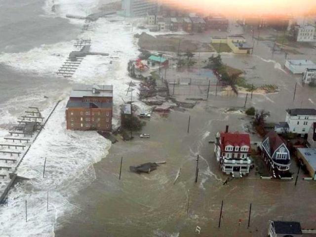 This photo provided by 6abc Action News shows the Inlet section of Atlantic City, NJ, as Hurricane Sandy makes it approach. AP photo