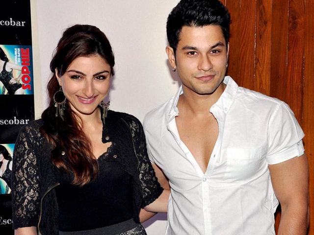 Soha Ali Khan and Kunal Khemu look quite a couple! The two pose during the launch of Sophie's music video. (PTI Photo)