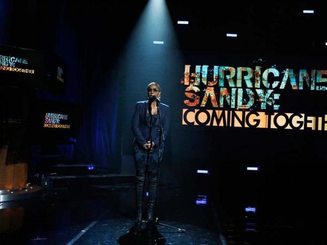Musician Mary J. Blige performs during Hurricane Sandy: Coming Together, a Red Cross telethon on NBC to benefit victims of Hurricane Sandy in New York. Reuters photo