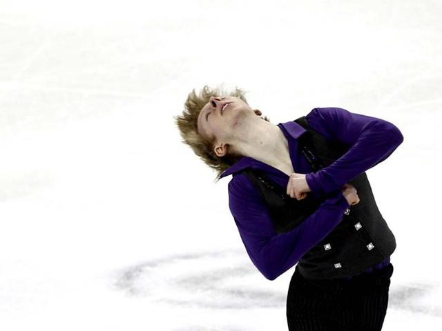 Kevin Reynolds of Canada competes during the men's short program at the Cup of China ISU Grand Prix of Figure Skating in Shanghai. Reuters photo