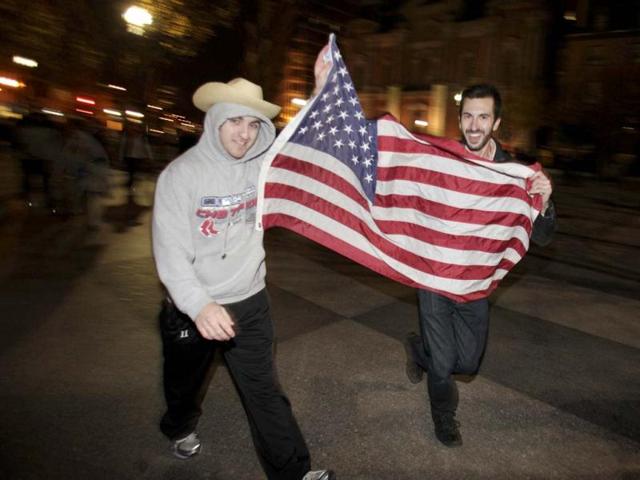 Obama supporters reacts to the projection of the reelection of President Obama at the Democrat's election night party at the Sheraton Hotel in Salt Lake City, Utah. AP Photo