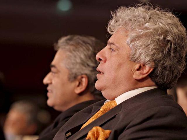 Suhel Seth during Shahrukh Khan and Katrina Kaif's session on the first day of the Hindustan Times Leadership Summit in New Delhi. HT/Raj K Raj