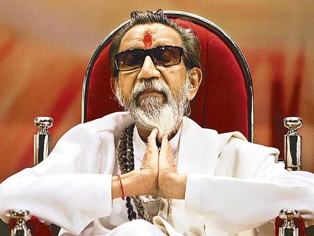 Shiv Sena supremo Bal Thackeray is seen during a function organised to celebrate the 41st foundation day of his party in Mumbai. HT
