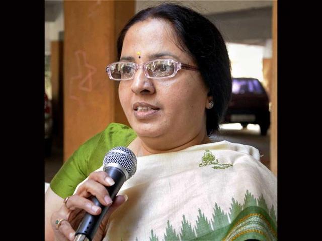 Jagruti-Pandya-wife-of-former-Gujarat-minister-Haren-Pandya-talking-to-the-media-in-Ahmedabad-PTI Jagruti-Pandya-wife-of-former-Gujarat-minister-Haren-Pandya-talking-to-the-media-in-Ahmedabad-PTI