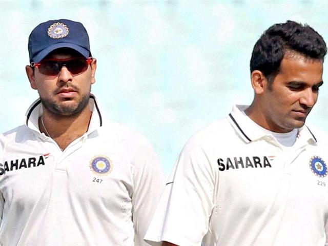 Yuvraj-Singh-and-Zaheer-Khan-react-after-losing-third-Test-match-against-England-at-Eden-Gardens-in-Kolkata-PTI-Ashok-Bhaumik Yuvraj-Singh-and-Zaheer-Khan-react-after-losing-third-Test-match-against-England-at-Eden-Gardens-in-Kolkata-PTI-Ashok-Bhaumik