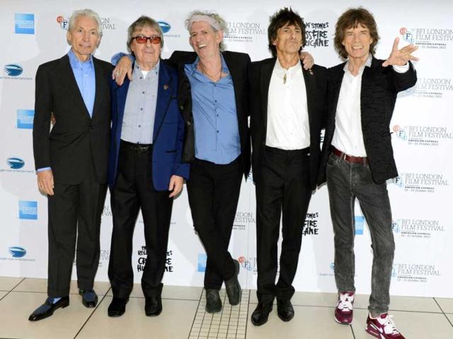 File photo: From left, Charlie Watts, Bill Wyman, Keith Richards, Ronnie Wood and Mick Jagger of The Rolling Stones are set for five concerts in London and the New York area over the next month. (AP Photo)