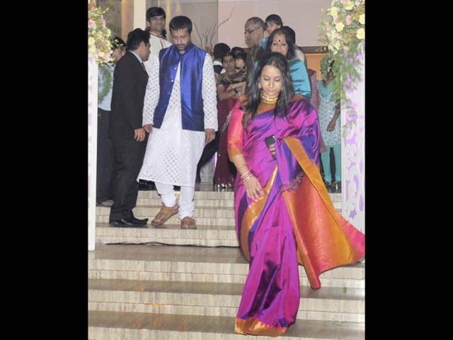 While not too many Bollywood stars were seen at Vidya-Siddharth's sangeet, the couple's families seemed to present in full strength.