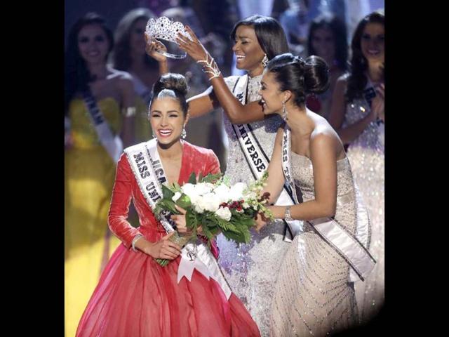 Miss USA, Olivia Culpo, is crowned Miss Universe during the Miss Universe competition in Las Vegas. AP Photo