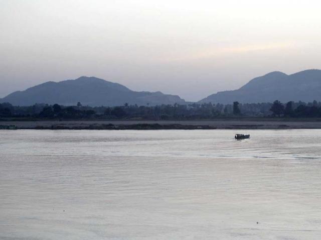 A general view of Letpadaung mountain, with Chindwin River in the foreground, in Sarlingyi township. (Reuters)