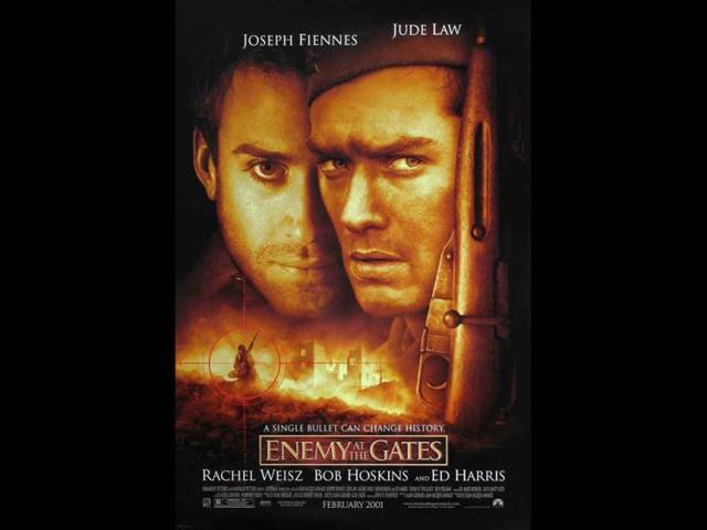 In Enemy at the Gates (2001), Jude Law plays Russian sniper Vassili Zaitsev, whose fighting in the Battle of Stalingrad. The film saw Law in an action soldier avatar. In Enemy at the Gates (2001), Jude Law plays Russian sniper Vassili Zaitsev, whose fighting in the Battle of Stalingrad. The film saw Law in an action soldier avatar.