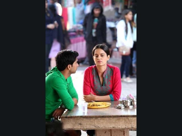 The crew for Queen is shooting in Delhi with Kangna Ranaut.