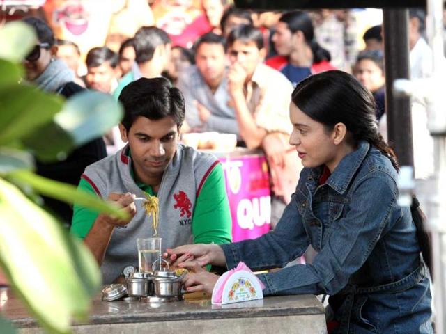 Kangna Ranaut shoots in Delhi for her movie Queen.