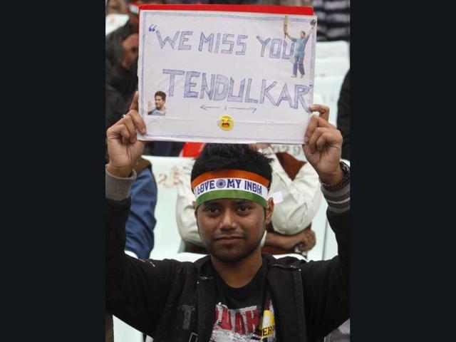 Crickter lovers during the second One Day International match against Pakistan at the Eden Gardens in Kolkata. HT/Ashok Nath Dey
