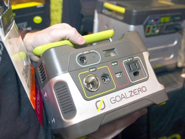A GoalZero solar powered Yeti 150 on displayed at the Consumer Electronics Show (CES) in Las Vegas. (Reuters)