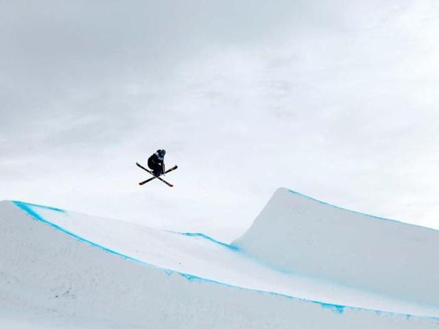 Hamish McDougall of New Zealand competes during qualification for the men's ski slope style FIS Freestyle Ski World Cup at the US Grand Prix in Copper Mountain, Colorado.(AFP Photo)