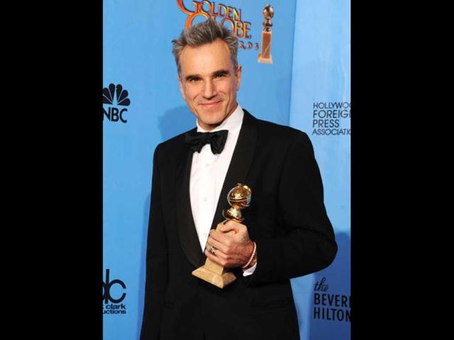 Actor Daniel Day-Lewis, winner of Best Actor in a Motion Picture (Drama) for Lincoln, at the 70th Annual Golden Globe Awards held on January 13, 2013 in Beverly Hills, California. (Kevin Winter/Getty Images/AFP Photo)
