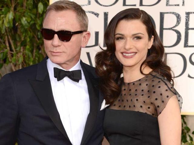 Actors Daniel Craig and Rachel Weisz arrive at the 70th Annual Golden Globe Awards held on January 13, 2013 in Beverly Hills, California. (Jason Merritt/Getty Images/AFP Photo)