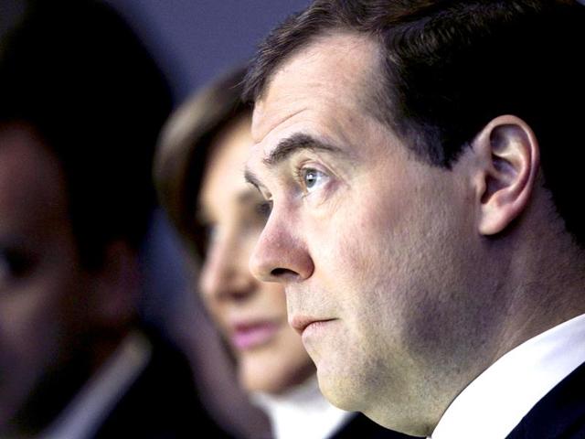 Russia's Prime Minister Dmitry Medvedev attends the annual meeting of the World Economic Forum (WEF) in Davos. Reuters photo