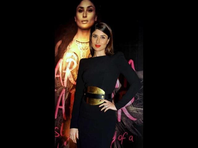 Bollywood film actress Kareena Kapoor at the launch of the book of The Style Diary of a Bollywood Diva on February 6, 2013. Dressed in black, Kareena Kapoor said her fans will know her better with the style diary. (AFP PHOTO)