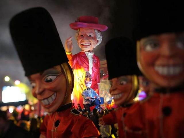 This year, 18 floats and 1,000 musicians and dancers from around the world will entertain the masses along the French Riviera to the overall theme of “King of the Five Continents,” which will give the seat of honor to the French-speaking world. Other perennial highlights for the French version of Carnival are the Flower Parades and the Parade of Lights. Photo: AFP / Valery Hache