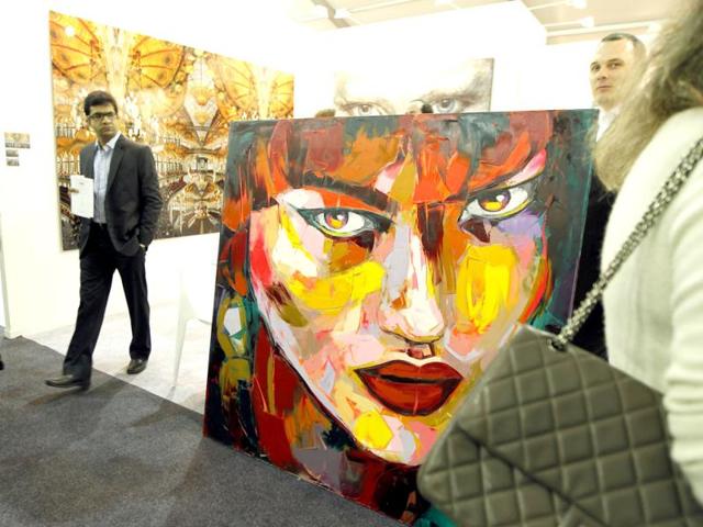 Exhibits at the India Art Fair