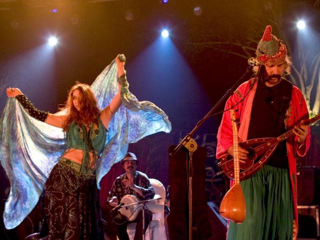 Baba Zula performing at the Amarrass Desert Music Festival