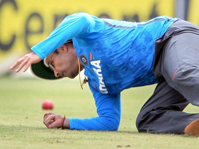 Virendra Sehwag during a practice session ahead of the first Test match against Australia, in Chennai. PTI photo