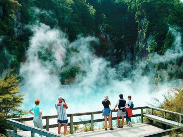 Inferno Crater has geothermal activity hidden 30 meters below it.