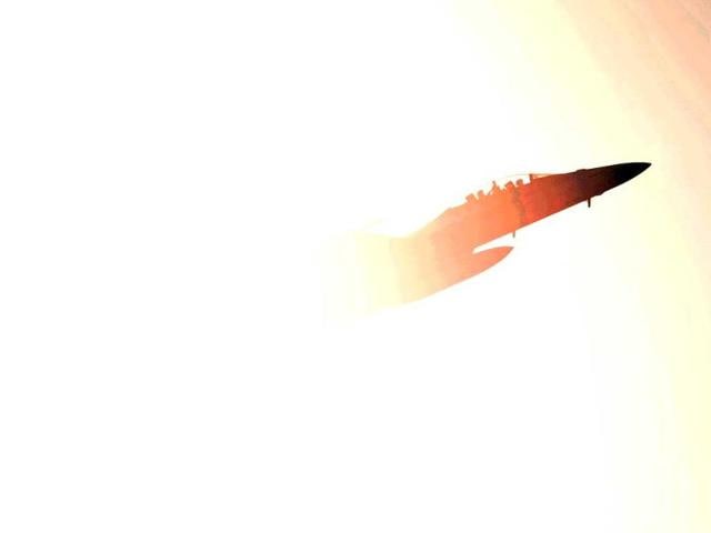 A Royal Australian Air Force FA-18 Super Hornet flies out of the sun at the first public day at the Australian International Airshow in Melbourne. (AFP Photo)