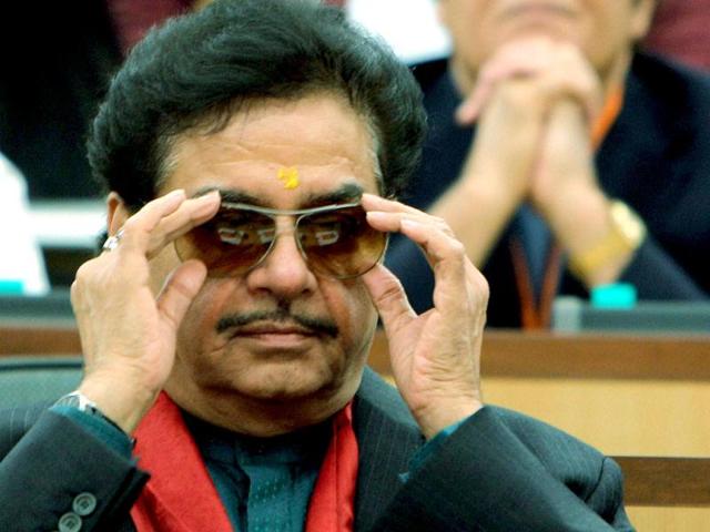 Actor and BJP MP Shatrughan Sinha at the party's National Executive in New Delhi. (PTI)