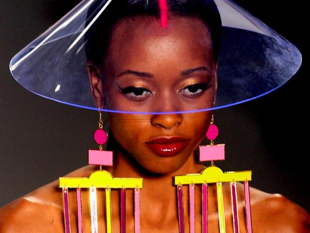 A model presents a creation from Neon 2013/2014 summer collection during Sao Paulo. (Reuters)