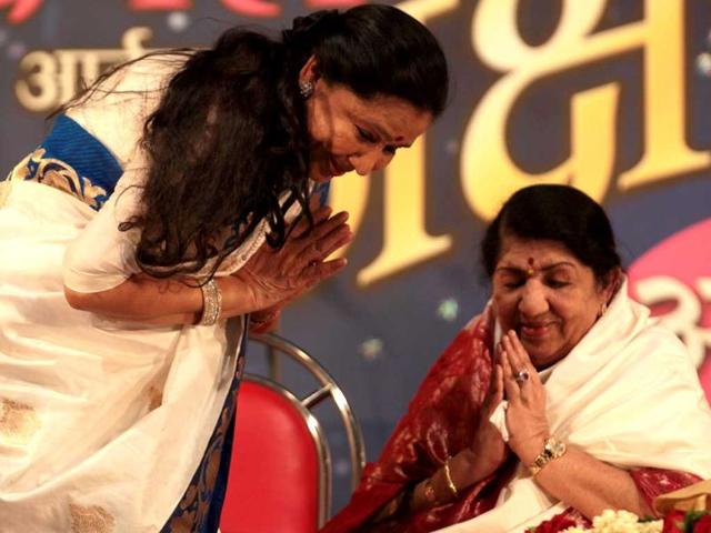 With all due respect: Asha Bhosle and Lata Mangeshkar present for the Hridaynath Mangeshkar awards. (Photo by Vidya Subramanian/Hindustan Times) With all due respect: Asha Bhosle and Lata Mangeshkar present for the Hridaynath Mangeshkar awards. (Photo by Vidya Subramanian/Hindustan Times)