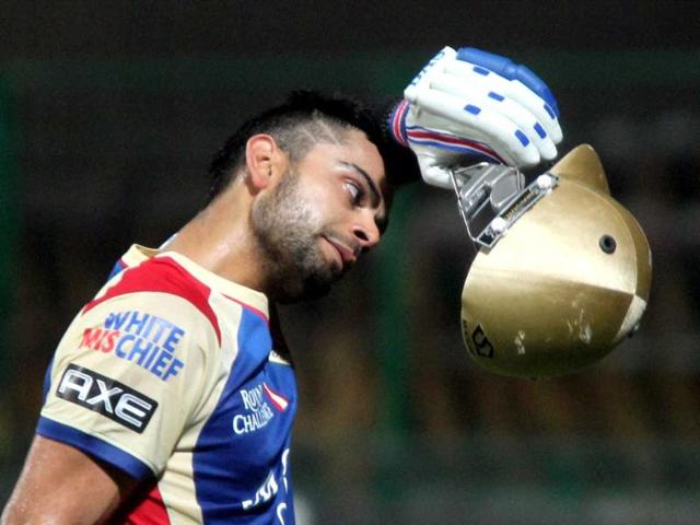 RCB skipper Virat Kohli during a practice session at Chinnaswamy Stadium in Bengaluru. PTI Photo