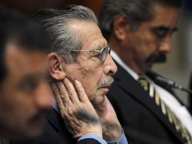 Former Guatemalan dictator Efrain Rios Montt attends the ninth day of his trial in the Supreme Court of Justice in Guatemala City. Reuters photo