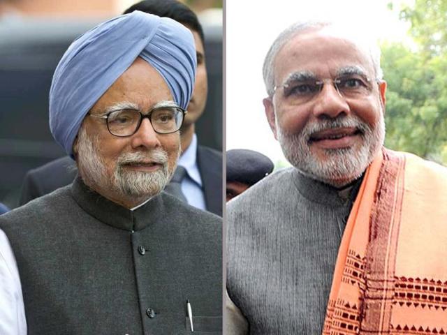 A-combination-photo-of-Prime-Minister-Manmohan-Singh-and-Gujarat-chief-minister-Narendra-Modi