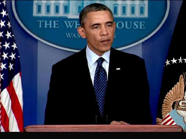 US President Barack Obama speaks in the James Brady Press Briefing Room at the White House in Washington following the explosions at the Boston Marathon. AP Photo