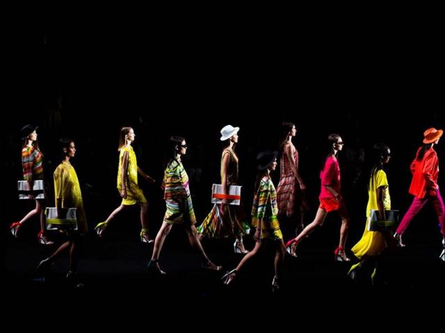 Models wear creations from Sacada summer collection during Fashion Rio in Rio de Janeiro, Brazil. (AP)