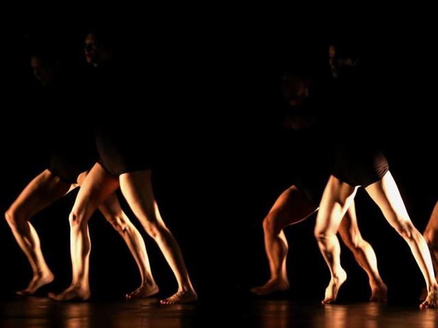 Dancers from the "Octopus," directed by award-winning choreographer Philippe Decoufle, perform during a technical rehearsal at the Esplanade theater in Singapore. The French production is in the city-state as part of the Esplanade's "da:ns" series featuring international dance companies as part of its annual event. AP Photo