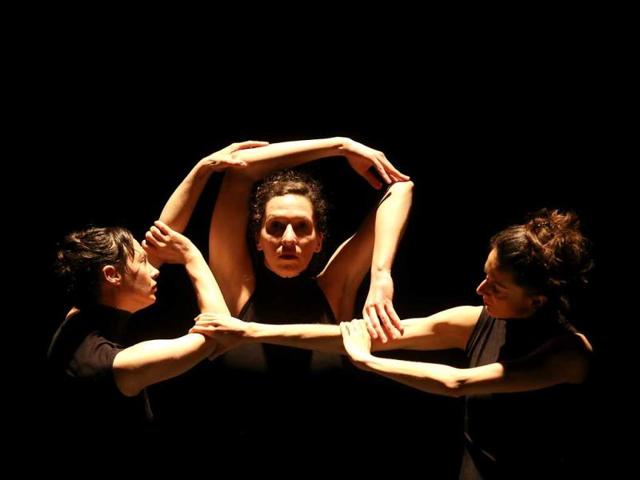 Dancers from the "Octopus," directed by award-winning choreographer Philippe Decoufle, perform during a technical rehearsal at the Esplanade theater in Singapore. The French production is in the city-state as part of the Esplanade's "da:ns" series featuring international dance companies as part of its annual event. AP Photo