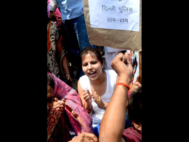 Women hit the New Delhi streets in protest after the brutal rape and torture of a five year old girl over 40 hours. AFP
