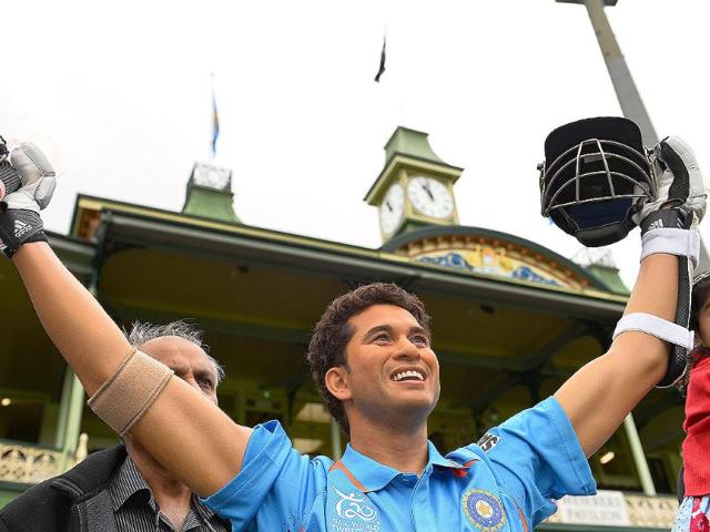A wax figure of legendary star Sachin Tendulkar is displayed at the Sydney Cricket Ground in Sydney. AFP