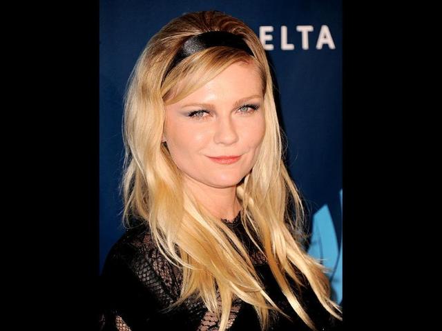 Kirsten Dunst arrives at the 24th Annual GLAAD Media Awards at the JW Marriott in Los Angeles. AP