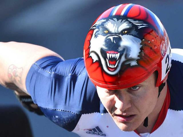 Britain's David Weir takes part in the wheelchair marathon at the London Marathon. Undaunted by the Boston Marathon bombings, big crowds lined the route of London's mass road race on Sunday to cheer on around 36,000 runners, many of whom wore black ribbons to remember the dead and wounded. Reuters