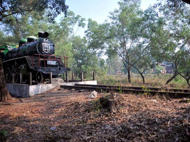 A locomotive sits on the last remaining portion of the "Death Railway" near Thanbyuzayat, in Myanmar's eastern Mon state. Weeds have swallowed much of the old railway track and a modest cemetery is a lonely testament to the thousands of prisoners of war and Asian workers forced to built the "Death Railway". But Myanmar's plan to reinvigorate the railway aims to transform the area. (AFP)