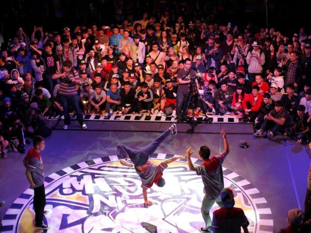 A dancer performs during the 2013 B-BOY Shanghai breakdancing competition in Shanghai. Reuters